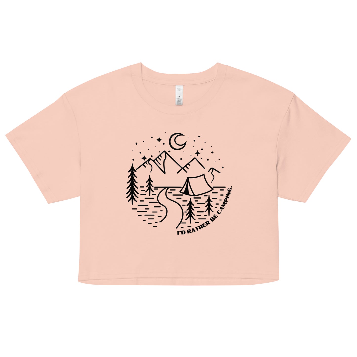 I'd Rather Be Camping Cropped Tee